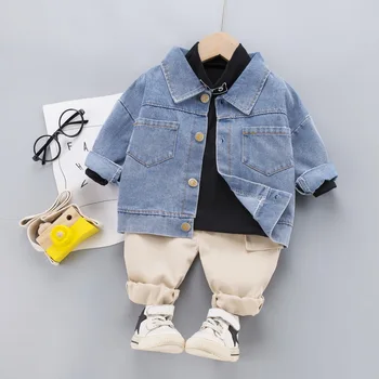 Baby boy clothes spring and autumn denim jacket children's suit boys cotton letter sweater denim jacket boy three-piece suit
Baby boy clothes spring and autumn denim jacket children's suit boys cotton letter sweater denim jacket boy three-piece suit