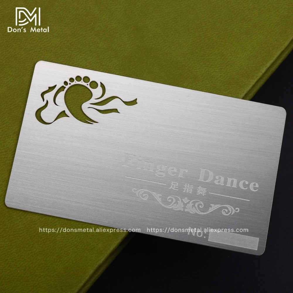 Hollow stainless steel business card and mirror membership card 
