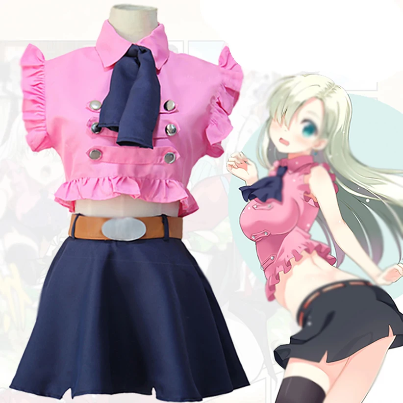 The Seven Deadly Sins Elizabeth Liones Cosplay Costume Women Japan Anime Uniform Tops Mini Skirt Tie Belt Summer Suit
The Seven Deadly Sins Elizabeth Liones Cosplay Costume Women Japan Anime Uniform Tops Mini Skirt Tie Belt Summer Suit