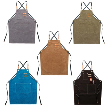 Chef Apron Cotton Canvas Cross Back Adjustable Apron with Pockets for Women and Men, Kitchen Cooking Baking Bib Apron, A
Chef Apron Cotton Canvas Cross Back Adjustable Apron with Pockets for Women and Men, Kitchen Cooking Baking Bib Apron, A
