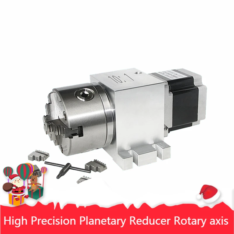 High Precision Planetary gear Reducer A 4th Rotary axis CNC Router dividing head chuck 100mm for CNC router milling machine
High Precision Planetary gear Reducer A 4th Rotary axis CNC Router dividing head chuck 100mm for CNC router milling machine