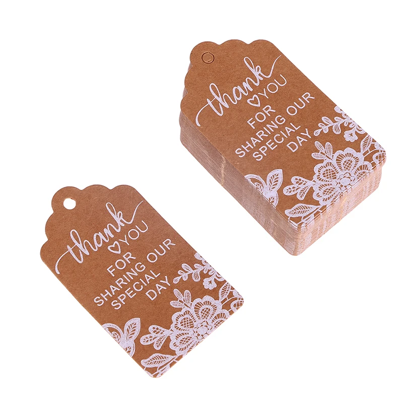 50pcs/lot kraft christmas gift tags santa claus paper hang tag