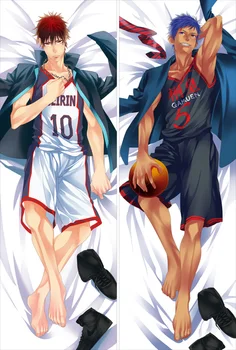 

Anime Kuroko no Basuke Dakimakura Cover Taiga Kagami & Kuroko Tetsuya Bolster Case Aomine Daiki & Akashi Seijuro Body Pillowcase