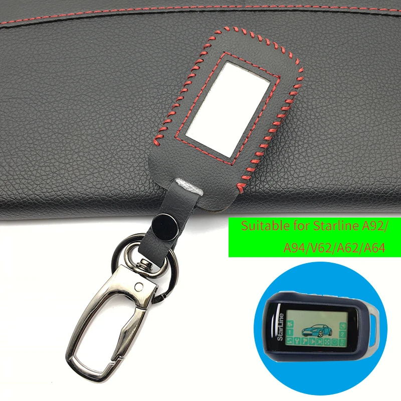 Genuine Leather Key Case Tamarack For Russian Two Way Car Alarm LCD Remote Control Keychain For Starline A92/A94/V62/A62/A64
Genuine Leather Key Case Tamarack For Russian Two Way Car Alarm LCD Remote Control Keychain For Starline A92/A94/V62/A62/A64