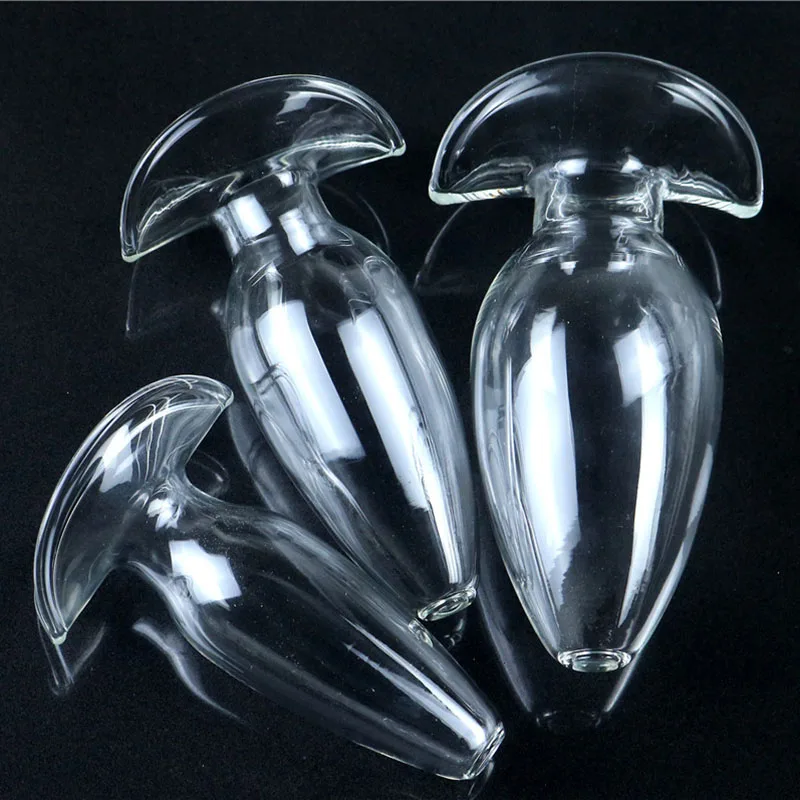Kaca Enema Hollow Pantat Plug Mengintip Vagina Anal Plug Anal Dildo