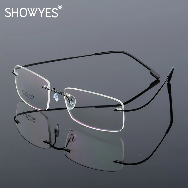 Ultra-light Rimless Optical Frame Men Alloy Eyeglasses Frame Computer Eyewear Myopia Prescription Glasses Frames Male gafas 813
Ultra-light Rimless Optical Frame Men Alloy Eyeglasses Frame Computer Eyewear Myopia Prescription Glasses Frames Male gafas 813