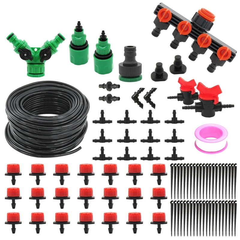 50M Diy Mini Drip Irrigation System Dripper Plant Self Watering Garden Hose Kit With Adjustable Drippers
50M Diy Mini Drip Irrigation System Dripper Plant Self Watering Garden Hose Kit With Adjustable Drippers