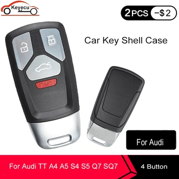 KEYECU 3 Pcs/lot New Replacement Smart Card Remote Car Key Shell Case Fob 4 Button for Audi TT A4 A5 S4 S5 Q7 SQ7 2017 2018- UP
KEYECU 3 Pcs/lot New Replacement Smart Card Remote Car Key Shell Case Fob 4 Button for Audi TT A4 A5 S4 S5 Q7 SQ7 2017 2018- UP