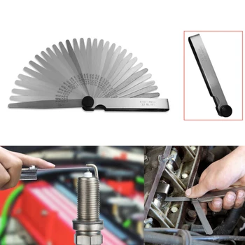 Feeler Gauge 32 Blades Metric 0.03-1mm 0.001-0.040inch Thickness Gap Measurement Feeler Gauge Auto Repair Tool Kit
Feeler Gauge 32 Blades Metric 0.03-1mm 0.001-0.040inch Thickness Gap Measurement Feeler Gauge Auto Repair Tool Kit