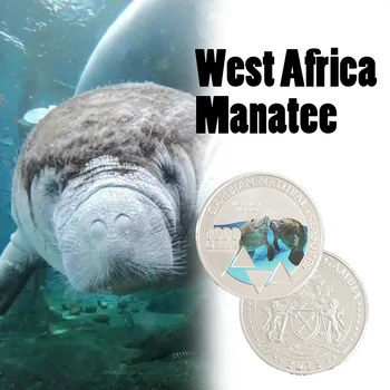 RH Silver Plated West African Manatee Pattern Dalasis Gambian Natural Treasures Commemorative Coins Collectibles For Collection
RH Silver Plated West African Manatee Pattern Dalasis Gambian Natural Treasures Commemorative Coins Collectibles For Collection