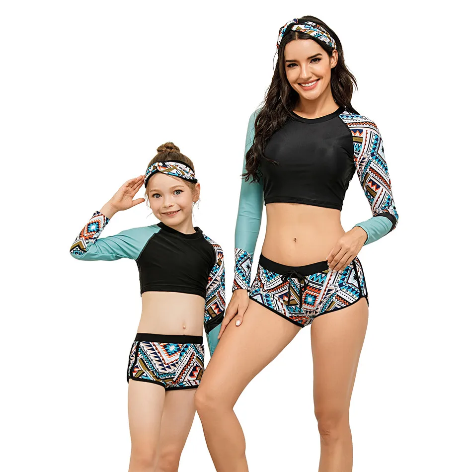 New Mother Daughter Surfing Swimsuits Set Family Matching Outfits Mommy and Me Swimwear Clothes Rush Guard Diving Swimming Suit
New Mother Daughter Surfing Swimsuits Set Family Matching Outfits Mommy and Me Swimwear Clothes Rush Guard Diving Swimming Suit