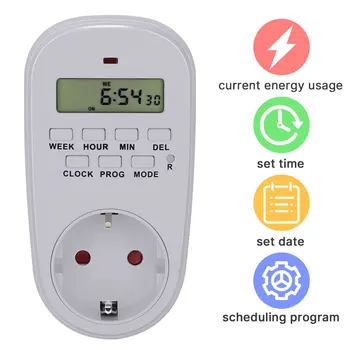 230V Adjustable Programmable Setting of Clock/ On/ Off Time Digital Timer Switch Energy Saving Smart Power Socket EU/US Plug
230V Adjustable Programmable Setting of Clock/ On/ Off Time Digital Timer Switch Energy Saving Smart Power Socket EU/US Plug