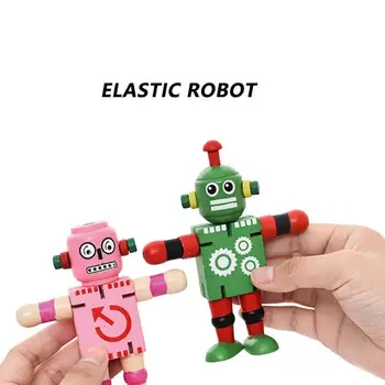 Wooden Elastic Robot Toy Joint Moved Deformation Non-toxic Water-based Paint Model Early Educational Children Gift
Wooden Elastic Robot Toy Joint Moved Deformation Non-toxic Water-based Paint Model Early Educational Children Gift