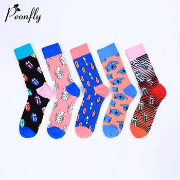 PEONFLY 1 Pair New Men Combed Cotton Socks Casual Colorful Mouth Finger Pattern Socks Novelty Happy Funny Harajuku Meias
PEONFLY 1 Pair New Men Combed Cotton Socks Casual Colorful Mouth Finger Pattern Socks Novelty Happy Funny Harajuku Meias