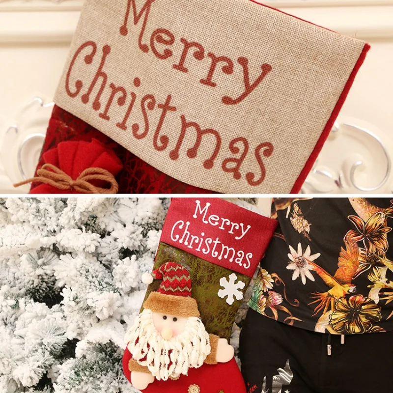 gift bag kids xmas decoration candy bag bauble christmas tree