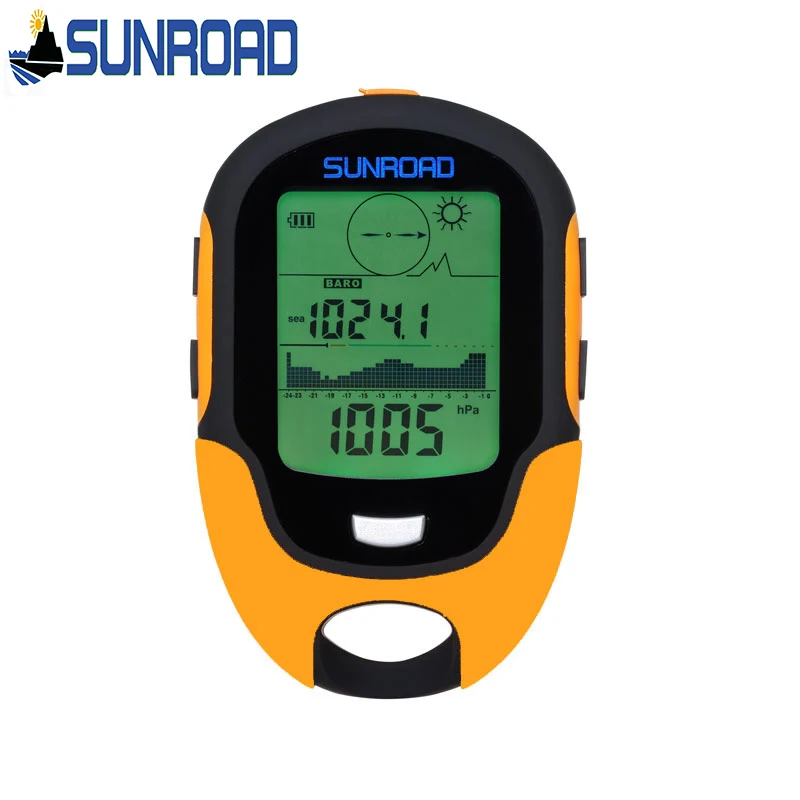 SUNROAD Hand-hold Altimeter GPS Tracker Pocket Watch Compass Barometer Weather Forcast Backlight 5ATM Waterproof Protable Watch
SUNROAD Hand-hold Altimeter GPS Tracker Pocket Watch Compass Barometer Weather Forcast Backlight 5ATM Waterproof Protable Watch