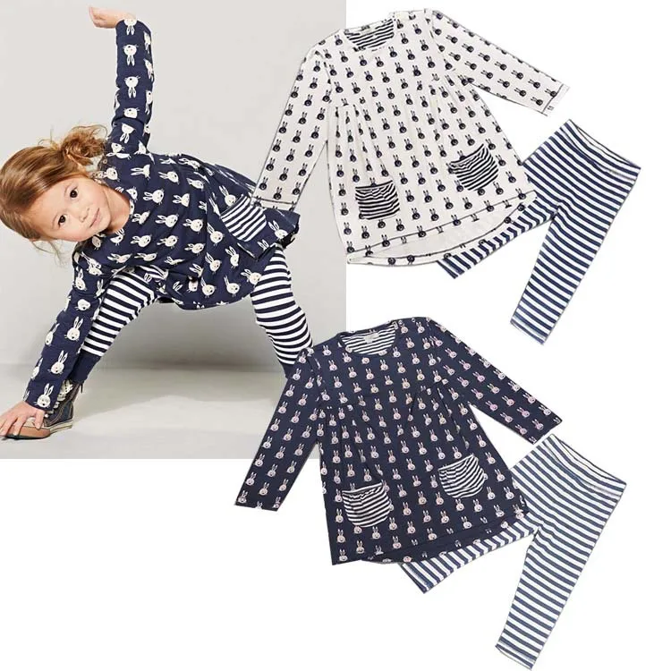 Spring and Autumn Girls Cute Rabbit Dress Irregular Hem Dress Striped Pants Suit 6-36M
Spring and Autumn Girls Cute Rabbit Dress Irregular Hem Dress Striped Pants Suit 6-36M
