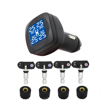 Cigarette Lighter TPMS Car Tire Pressure Alarm Monitor System Tyre Pressure Monitoring External Internal Sensor Sewiyolin T05W N
Cigarette Lighter TPMS Car Tire Pressure Alarm Monitor System Tyre Pressure Monitoring External Internal Sensor Sewiyolin T05W N