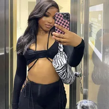 Women 2 Piece Set Long Sleeve Crop Top + Bandage Pants Matching Set Fitness Sports Fashion Bodycon Suit Jogger Streetwear Lady
Women 2 Piece Set Long Sleeve Crop Top + Bandage Pants Matching Set Fitness Sports Fashion Bodycon Suit Jogger Streetwear Lady
