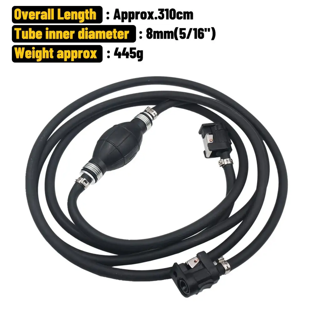 3.1m Outboard Boat Fuel Line Universal 5/16" 8mm Gas Hose Fuel Line Assembly Primer Bulb Fit Outboard Marine
3.1m Outboard Boat Fuel Line Universal 5/16" 8mm Gas Hose Fuel Line Assembly Primer Bulb Fit Outboard Marine
