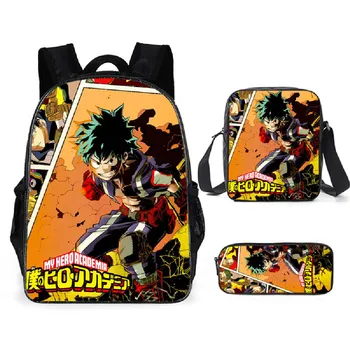 3pcs/set My Hero Academia Backpack Anime Student School Shoulder Bag For Boys Pencil Bag Knapsack Teenager Travel Mochila
3pcs/set My Hero Academia Backpack Anime Student School Shoulder Bag For Boys Pencil Bag Knapsack Teenager Travel Mochila