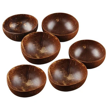 6Pieces of Coconut Bowl Soup Salad Noodles Rice Bowl Wooden Fruit Bowl Handicraft Ornaments
6Pieces of Coconut Bowl Soup Salad Noodles Rice Bowl Wooden Fruit Bowl Handicraft Ornaments