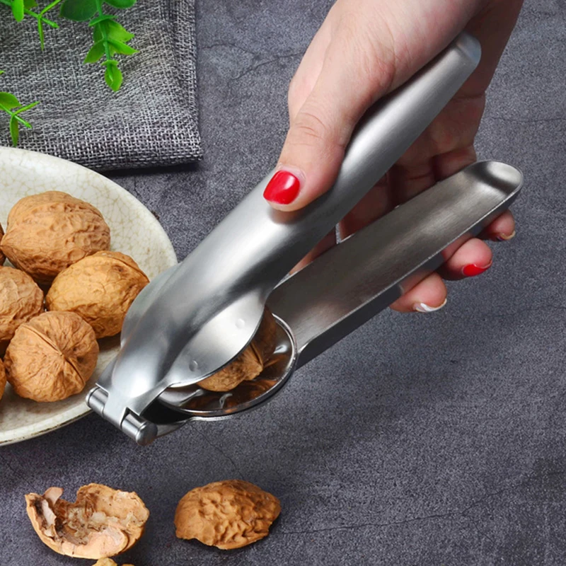 304 Stainless Steel Nut Opener 2 in 1 Quick Chestnut Clip Walnut Pliers Metal Sheller Cutter Gadgets Kitchen Tools C1835 j | Дом и сад