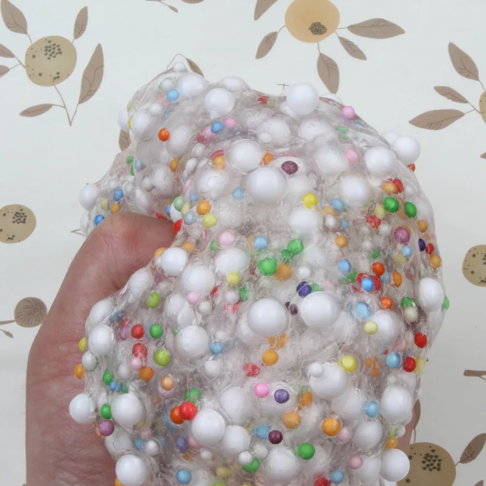 Beautiful Foam ball Cloud Slime Antistress Gadgets Stress Relief Kids Clay Toys Unzip Anti-stress Gift cute slime charms #B