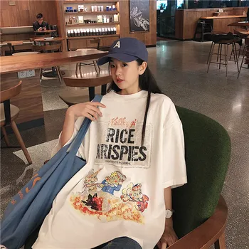 Female Korean Harajuku Letter Print Loose Casual T-shirt Women's T-shirts Tops Japanese Kawaii Ladies Ulzzang Clothes For Women
Female Korean Harajuku Letter Print Loose Casual T-shirt Women's T-shirts Tops Japanese Kawaii Ladies Ulzzang Clothes For Women