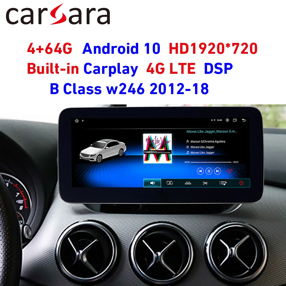 4 ГБ ОЗУ 64 Гб ПЗУ Android 100 сенсорный экран для Benz B класс W246 2012-2017 10 25 "дисплей