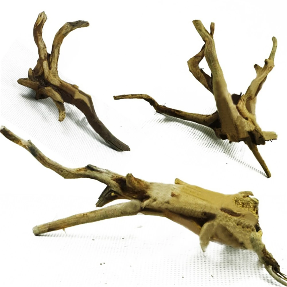5 Aquarium Mopani Driftwood Ornamental Root Decoration Wood Ornament Natural Tree Trunk Plant Decor 10-35CM
