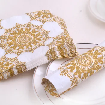 33 X33cm- 80pcs Factory Direct Gold Napkin Printing can dian zhi Hotel Banquet Cups Paper 80 Paper Mouth Cloth
33 X33cm- 80pcs Factory Direct Gold Napkin Printing can dian zhi Hotel Banquet Cups Paper 80 Paper Mouth Cloth