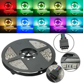 5M LED Strip Light 5050 SMD RGB Led Tape Not Waterproof Flexible Led Stripe Bar Light String Holiday Decoration Lights DC12V
5M LED Strip Light 5050 SMD RGB Led Tape Not Waterproof Flexible Led Stripe Bar Light String Holiday Decoration Lights DC12V