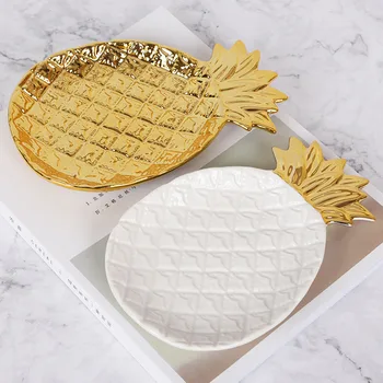 Nordic Style Pineapple Shape Storage Tray Ceramic Plate Home Decoration Fruit Jewelry Food Simple Creative Tray 195x132mm E2S
Nordic Style Pineapple Shape Storage Tray Ceramic Plate Home Decoration Fruit Jewelry Food Simple Creative Tray 195x132mm E2S