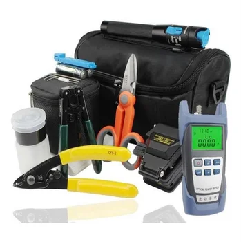 18 In 1 FTTH Fiber Optic Splice Tool Kit with Optical Power Meter and 10MW Visual Fault Locator SKL-6C Optical Fiber Cleaver
18 In 1 FTTH Fiber Optic Splice Tool Kit with Optical Power Meter and 10MW Visual Fault Locator SKL-6C Optical Fiber Cleaver
