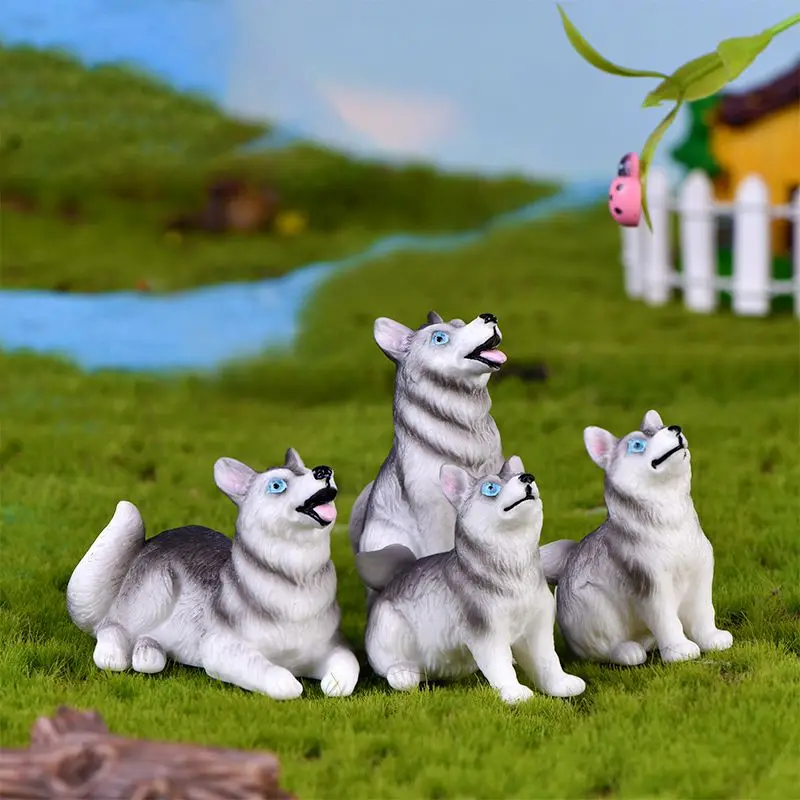 DIY Dog Fairy Garden Figurines Resin Miniature Cute Husky Cake Topper Ornament Micro-Landscape Doll House Decoration
DIY Dog Fairy Garden Figurines Resin Miniature Cute Husky Cake Topper Ornament Micro-Landscape Doll House Decoration