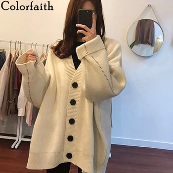 Colorfaith Women's Sweaters Autumn Winter 2019 Fashionable Striped Casual V-Neck Cardigans Single Breasted Loose Ladies SWC942
Colorfaith Women's Sweaters Autumn Winter 2019 Fashionable Striped Casual V-Neck Cardigans Single Breasted Loose Ladies SWC942