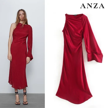 ANZA Women Mididress 2020 New Za Fashion Solid Sexy Party Sheath Silk Red Dress Summer Party personality Mididress
ANZA Women Mididress 2020 New Za Fashion Solid Sexy Party Sheath Silk Red Dress Summer Party personality Mididress