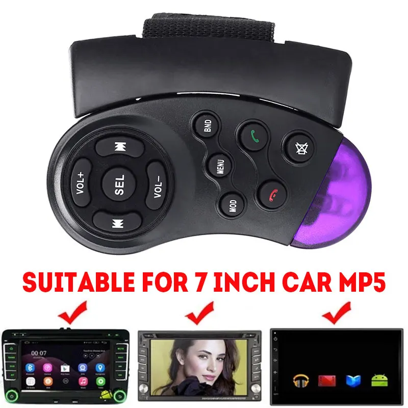 Vehemo Wireless Car Steering Wheel Remote Control Mp5 Player Steering Wheel Wireless Remote Universal Car Remote Control Audio 
Vehemo Wireless Car Steering Wheel Remote Control Mp5 Player Steering Wheel Wireless Remote Universal Car Remote Control Audio