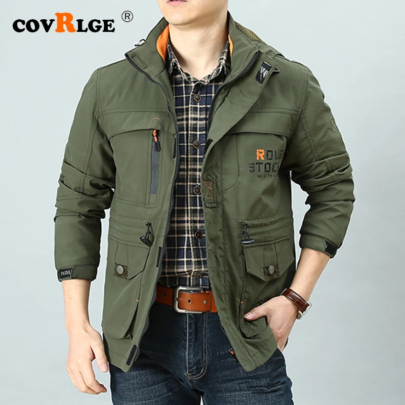 Covrlge 2019 New Spring Autumn Men’s Fashion Outerwear Tooling Jacket Men' S Thin Jackets Hooded Casual Sporting Coat MWJ164
Covrlge 2019 New Spring Autumn Men’s Fashion Outerwear Tooling Jacket Men' S Thin Jackets Hooded Casual Sporting Coat MWJ164