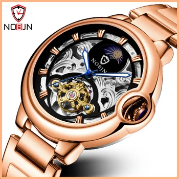 Dropshipping NOBJN Skeleton Automatic Mechanical Men Watch Stainless Steel Waterproof Tourbillon Male Watches Relogio masculino
Dropshipping NOBJN Skeleton Automatic Mechanical Men Watch Stainless Steel Waterproof Tourbillon Male Watches Relogio masculino