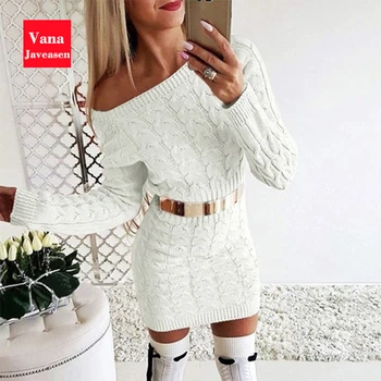 Vana Javeasen Sweater Women Knitted Long Dress Casual Slim Sweater Ladies Knitwear Dresses Pullover Winter Warm Pull Femme
Vana Javeasen Sweater Women Knitted Long Dress Casual Slim Sweater Ladies Knitwear Dresses Pullover Winter Warm Pull Femme