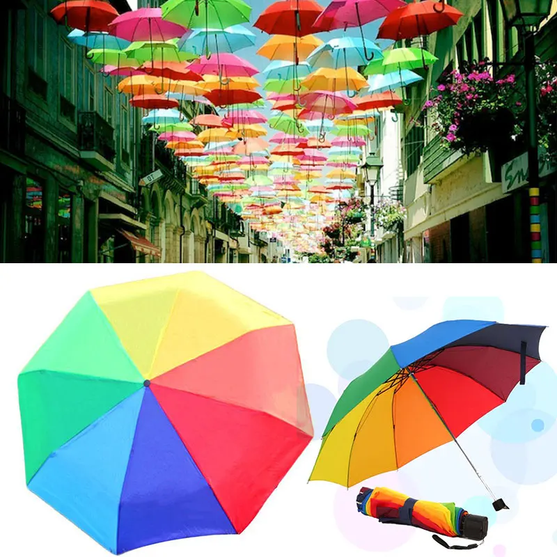 Rainbow Umbrella Waterproof and Windproof Sun Umbrella Compact Tight Long Handle Umbrella Strong Frame Waterproof Fashionable Ou
Rainbow Umbrella Waterproof and Windproof Sun Umbrella Compact Tight Long Handle Umbrella Strong Frame Waterproof Fashionable Ou