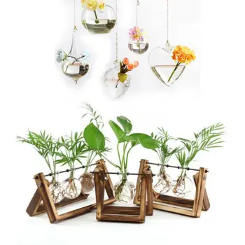 Creative Wooden Stand Glass Terrarium Container Hydroponics Planter Flower Pot Tabletop Vase DIY Home Office Wedding Decor
Creative Wooden Stand Glass Terrarium Container Hydroponics Planter Flower Pot Tabletop Vase DIY Home Office Wedding Decor