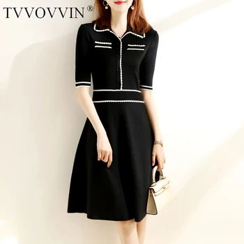 TVVOVVIN NEW 2020 Summer Fashion Vintage Turn-down Collar Short Sleeve Knitting Girl Female Dress Dresses Geometric N002
TVVOVVIN NEW 2020 Summer Fashion Vintage Turn-down Collar Short Sleeve Knitting Girl Female Dress Dresses Geometric N002