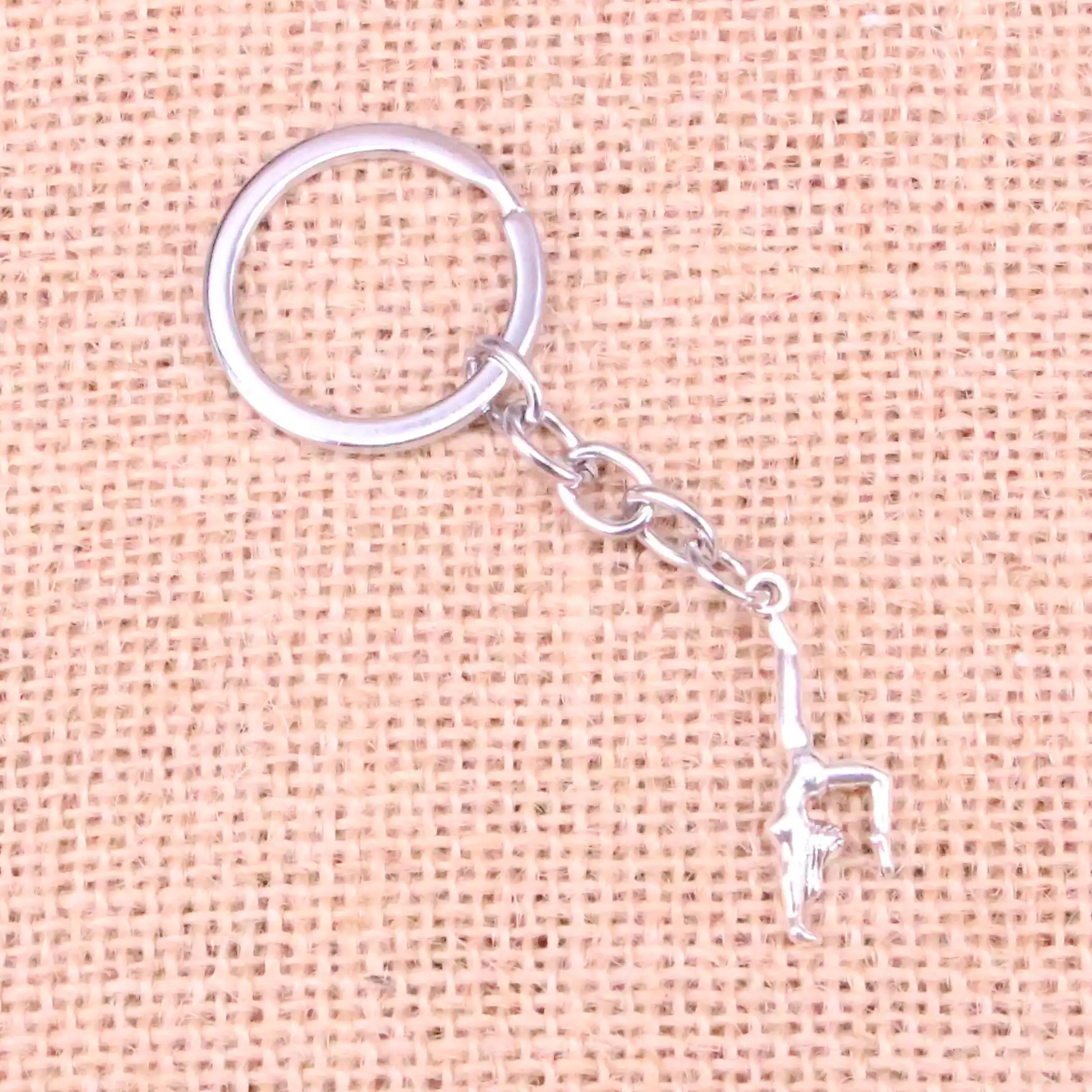 gymnast sporter keychain 30*11mm pendants car key chain ring