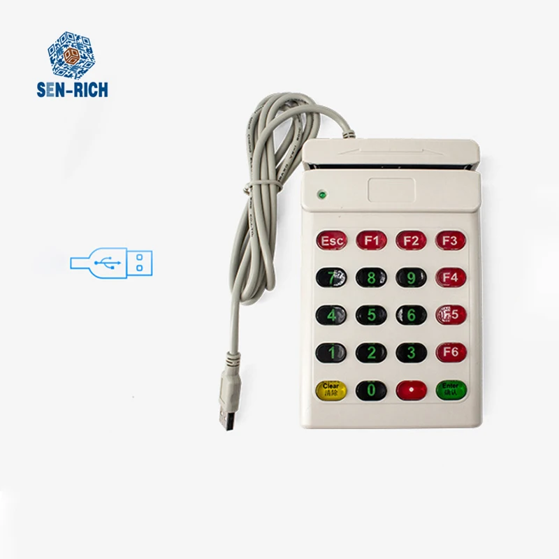 USB Magnetic Card Reader with Keyboard POS MSR Card Reader plug and play ISO7811-7815 SEN700
USB Magnetic Card Reader with Keyboard POS MSR Card Reader plug and play ISO7811-7815 SEN700