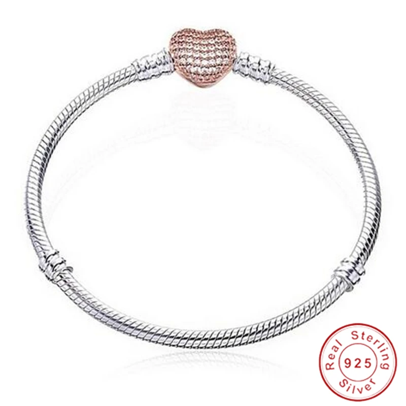 Handmade Original S925 Silver Heart Shaped Snake Chain Charm Bracelet For Women Brand Bangle DIY Jewelry Making Gift
Handmade Original S925 Silver Heart Shaped Snake Chain Charm Bracelet For Women Brand Bangle DIY Jewelry Making Gift