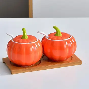 1 Set Pumpkin Shape Spice Jar Salt Jar Chili Oil Jar Kitchen Storage Jar Seasoning Spice Bottle (A Jar With A Spoon Orange)
1 Set Pumpkin Shape Spice Jar Salt Jar Chili Oil Jar Kitchen Storage Jar Seasoning Spice Bottle (A Jar With A Spoon Orange)