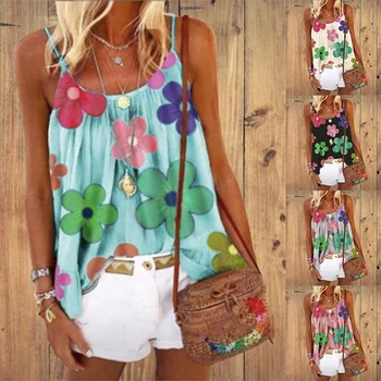 2020 Sexy Women Summer Chiffon Boho Casual Beach Floral Hole Strap Tank Vest Tops Female Cotton Plus Sizes Ladies Shirt Camis
2020 Sexy Women Summer Chiffon Boho Casual Beach Floral Hole Strap Tank Vest Tops Female Cotton Plus Sizes Ladies Shirt Camis